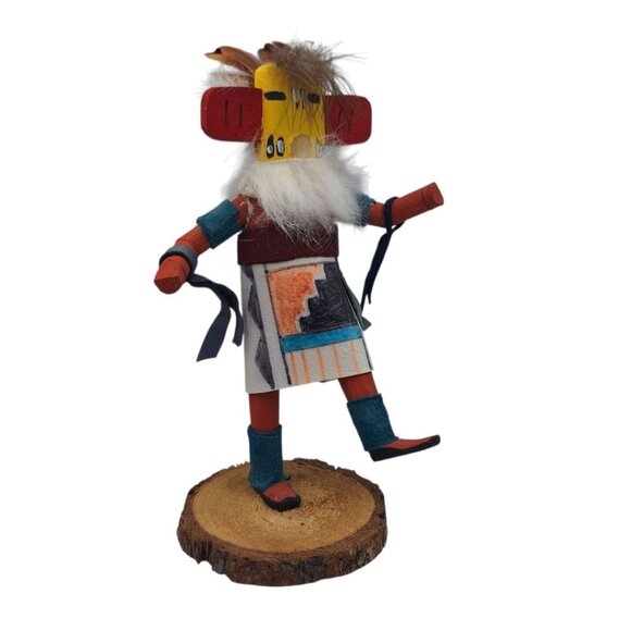 Kachina Handmade Doll Signed 7 Inch Hilil AM Native American Indian Art Wood - Picture 10 of 10